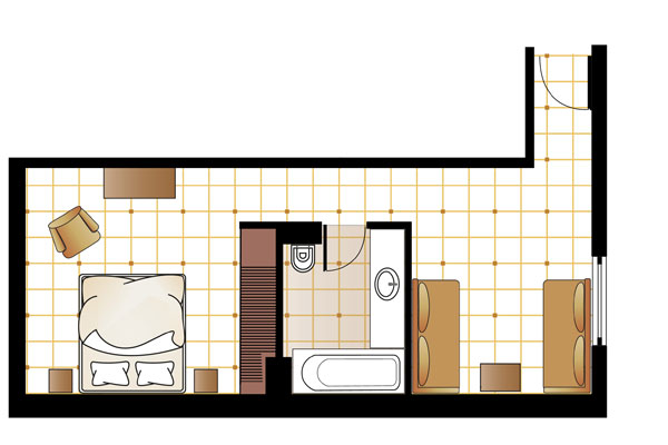 Family Graffiti Guestroom floorplan Family Graffiti Guestroom floorplan