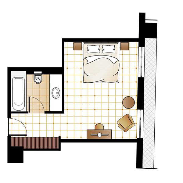Premium Graffiti Guestroom floorplan Premium Graffiti Guestroom floorplan