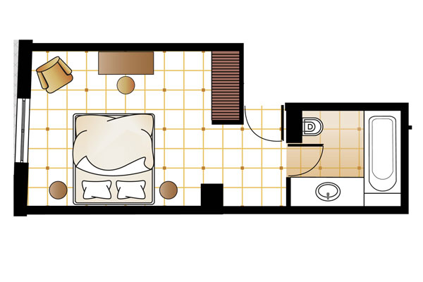 Superior Guestroom floorplan Superior Guestroom floorplan